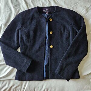 PRICE DROP! Polo Ralph Lauren Blue Cashmere Short Blazer